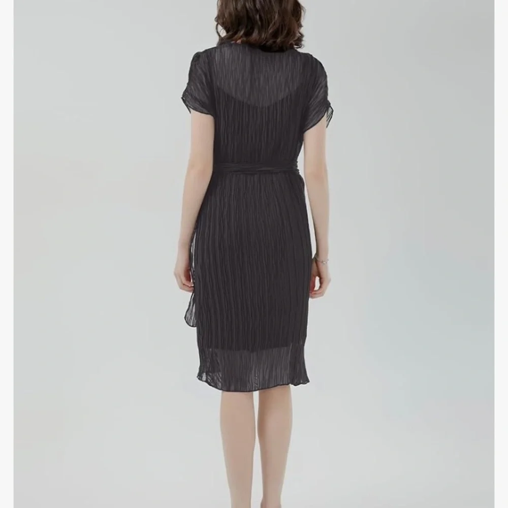 S・DEER Women's Double V Neck Dress, Formal Midi dress size large - Picture 4 of 6